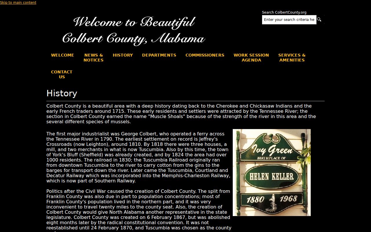 Colbert County criminal history courthouse history