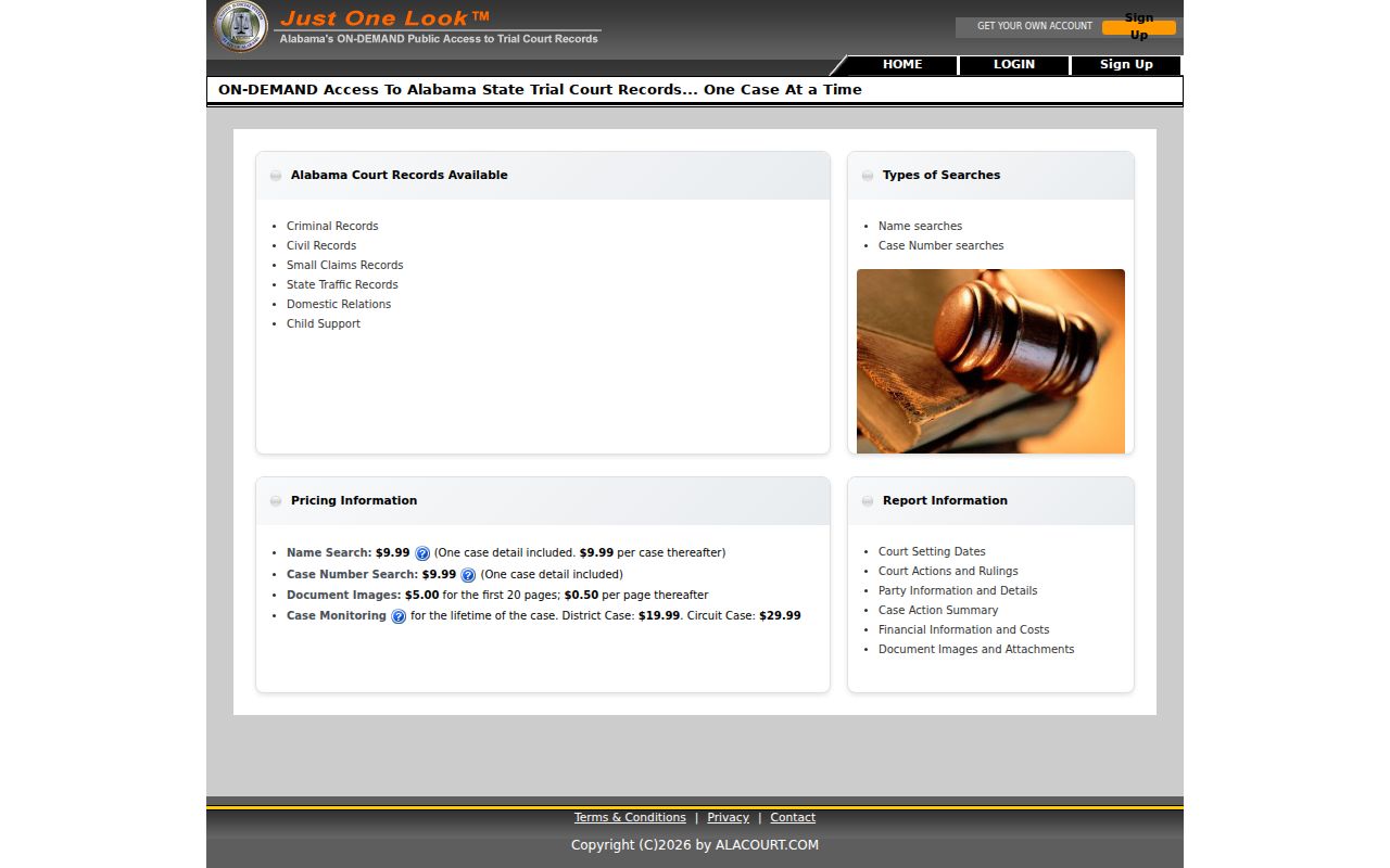Colbert County criminal court cases Just One Look portal