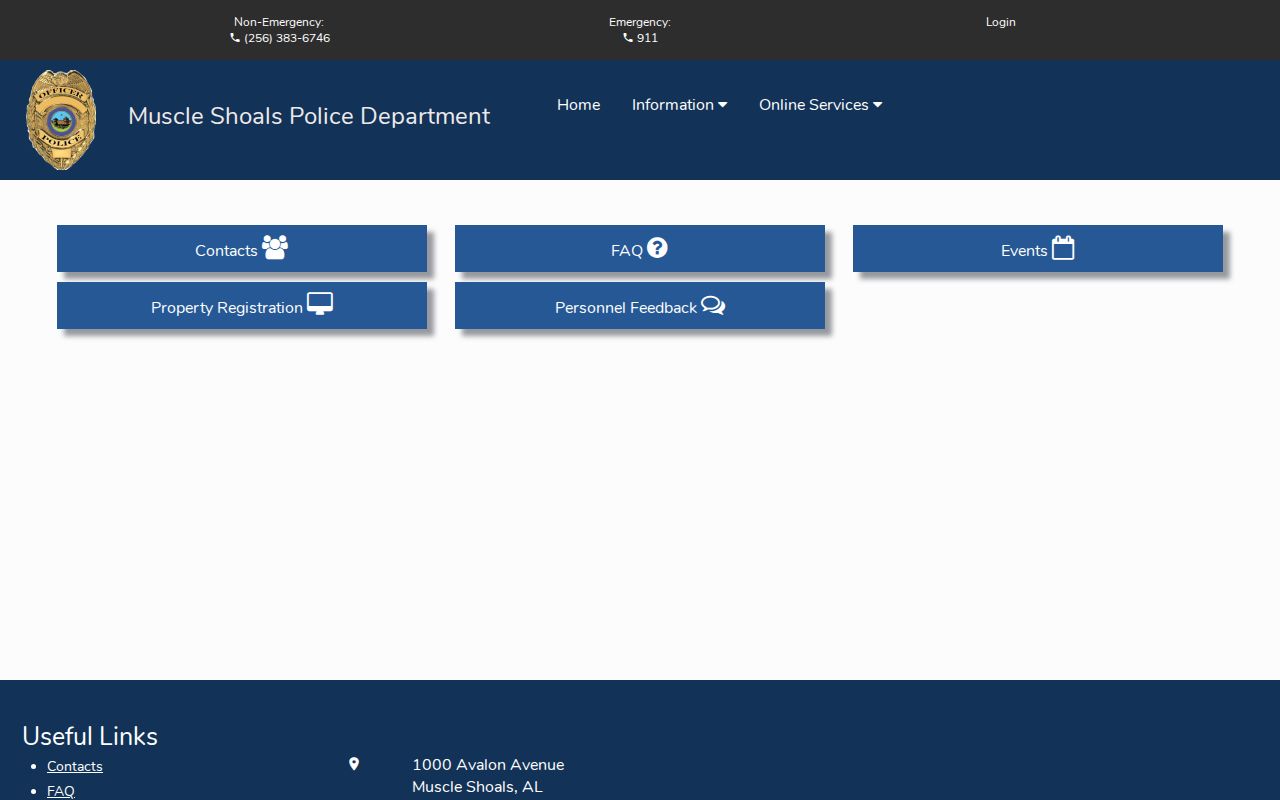 Muscle Shoals criminal records Citizen Connect portal