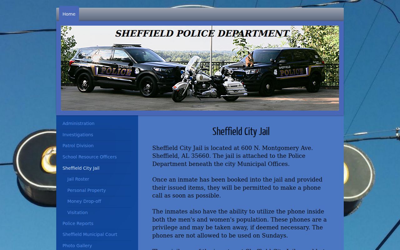Sheffield criminal records city jail information