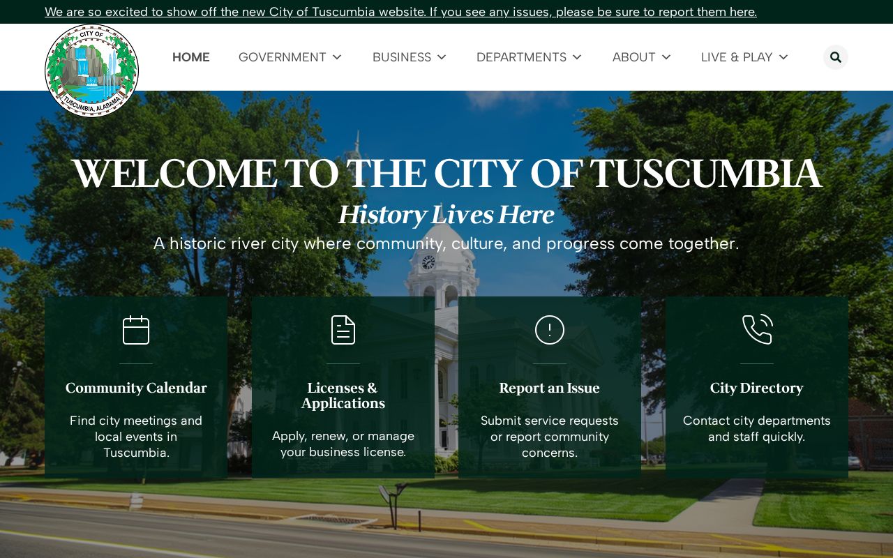 Tuscumbia criminal records official city government source